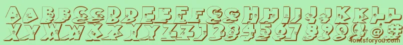 Mirrorchicken Font – Brown Fonts on Green Background