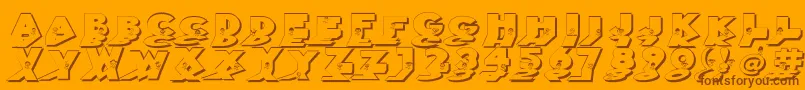 More about Mirrorchicken Font Mirrorchicken Font – Brown Fonts on Orange Background