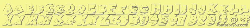 Mirrorchicken Font – Gray Fonts on Yellow Background
