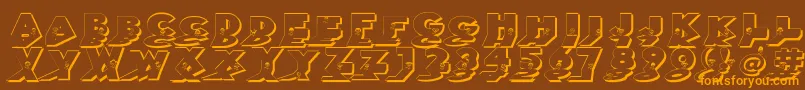 Mirrorchicken Font – Orange Fonts on Brown Background