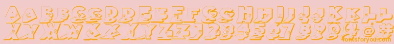 Mirrorchicken Font – Orange Fonts on Pink Background