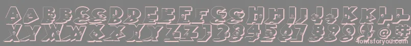 Mirrorchicken Font – Pink Fonts on Gray Background