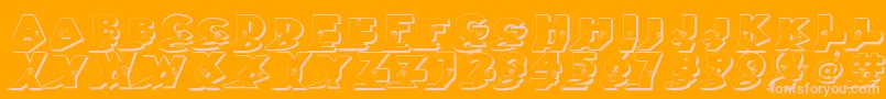 Mirrorchicken Font – Pink Fonts on Orange Background