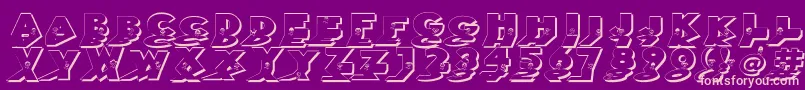 Mirrorchicken Font – Pink Fonts on Purple Background