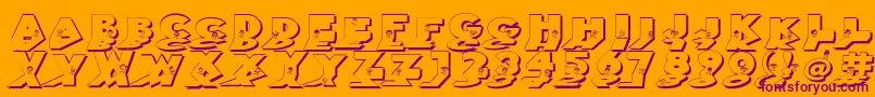 Mirrorchicken Font – Purple Fonts on Orange Background