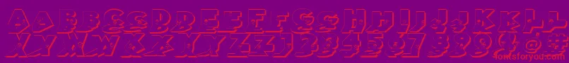 Mirrorchicken Font – Red Fonts on Purple Background