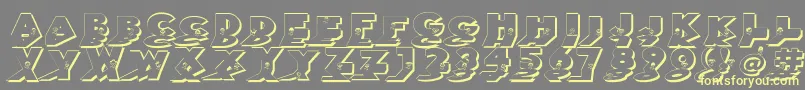 Mirrorchicken Font – Yellow Fonts on Gray Background