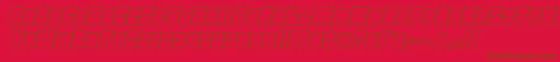 Police Funkmachineoutital – polices brunes sur fond rouge