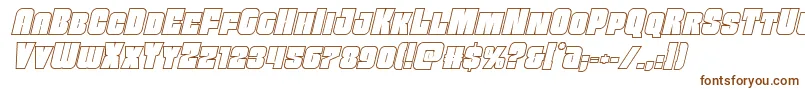 Funkmachineoutital Font – Brown Fonts on White Background