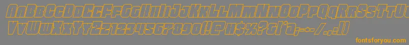 Funkmachineoutital Font – Orange Fonts on Gray Background