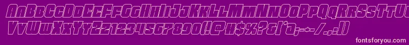 Czcionka Funkmachineoutital – różowe czcionki na fioletowym tle