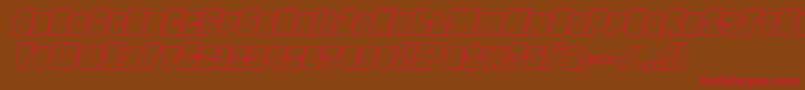 Funkmachineoutital Font – Red Fonts on Brown Background