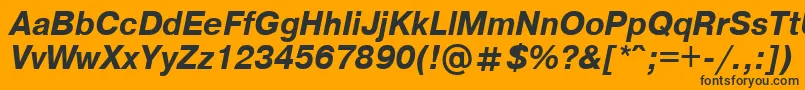 Axcartbi-fontti – mustat fontit oranssilla taustalla