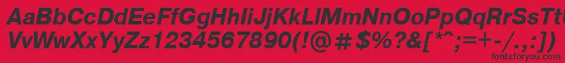 Axcartbi Font – Black Fonts on Red Background