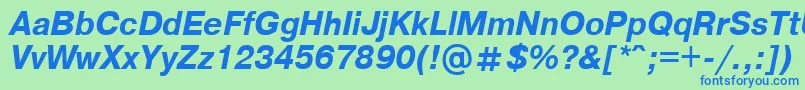 Axcartbi Font – Blue Fonts on Green Background
