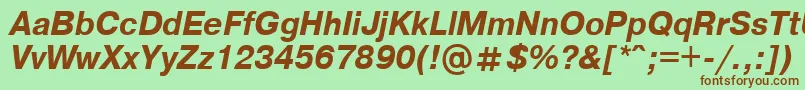Axcartbi Font – Brown Fonts on Green Background