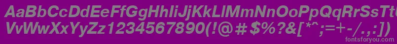 Axcartbi Font – Gray Fonts on Purple Background