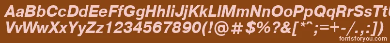 Axcartbi Font – Pink Fonts on Brown Background