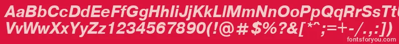 Axcartbi Font – Pink Fonts on Red Background