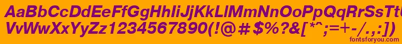 Axcartbi Font – Purple Fonts on Orange Background