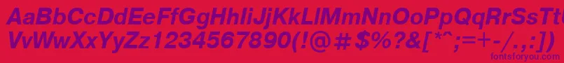 Axcartbi Font – Purple Fonts on Red Background