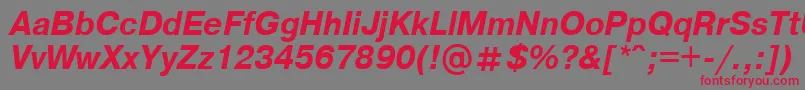 Axcartbi Font – Red Fonts on Gray Background