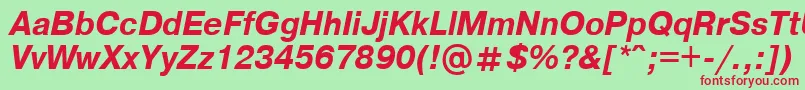 Axcartbi Font – Red Fonts on Green Background