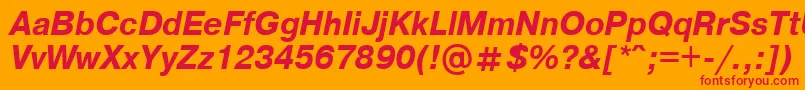 Axcartbi Font – Red Fonts on Orange Background