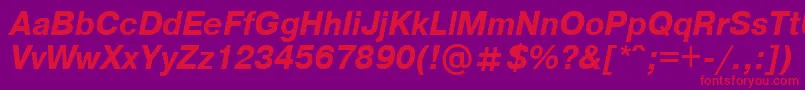 Axcartbi Font – Red Fonts on Purple Background