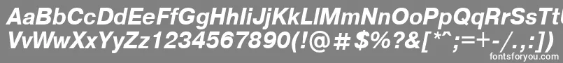 フォントAxcartbi – 灰色の背景に白い文字
