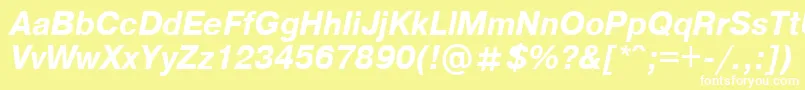 フォントAxcartbi – 黄色い背景に白い文字