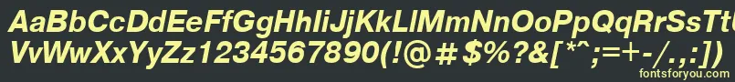 Axcartbi Font – Yellow Fonts on Black Background