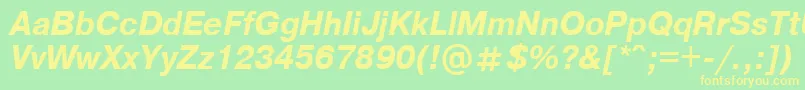 Axcartbi Font – Yellow Fonts on Green Background
