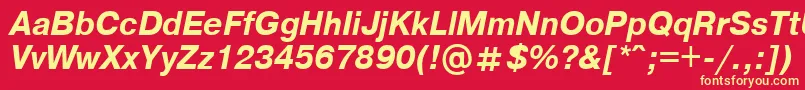 Axcartbi Font – Yellow Fonts on Red Background