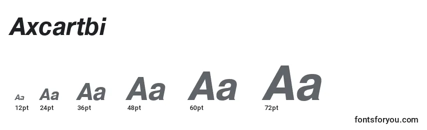 Размеры шрифта Axcartbi