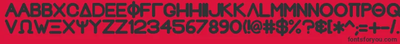 GreekhouseFathouse2 Font – Black Fonts on Red Background