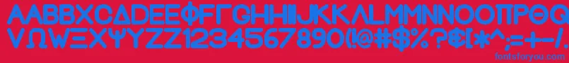 Шрифт GreekhouseFathouse2 – синие шрифты на красном фоне
