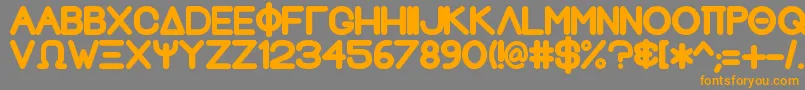 Шрифт GreekhouseFathouse2 – оранжевые шрифты на сером фоне