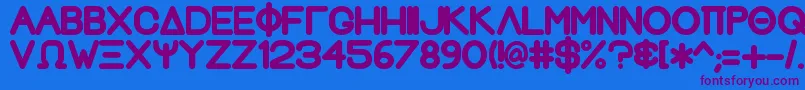 fuente GreekhouseFathouse2 – Fuentes Moradas Sobre Fondo Azul