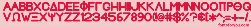 GreekhouseFathouse2 Font – Red Fonts on Pink Background