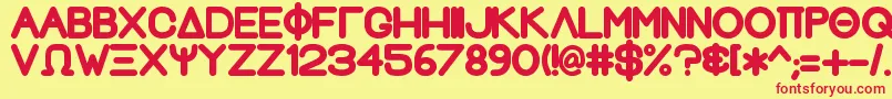 GreekhouseFathouse2 Font – Red Fonts on Yellow Background