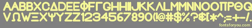 GreekhouseFathouse2 Font – Yellow Fonts on Gray Background