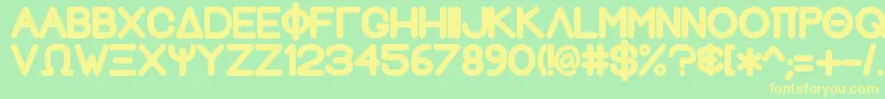 GreekhouseFathouse2 Font – Yellow Fonts on Green Background