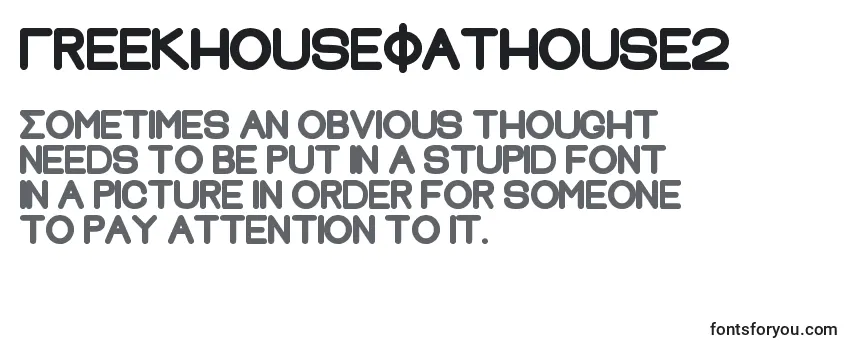 Schriftart GreekhouseFathouse2