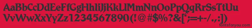 RomdbNormal Font – Black Fonts on Red Background