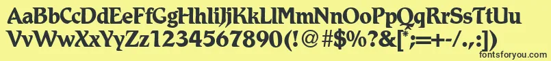 RomdbNormal Font – Black Fonts on Yellow Background