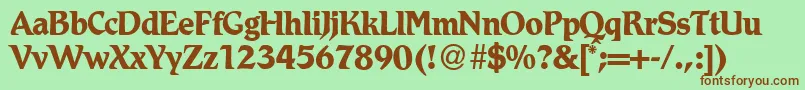 More about RomdbNormal Font RomdbNormal Font – Brown Fonts on Green Background