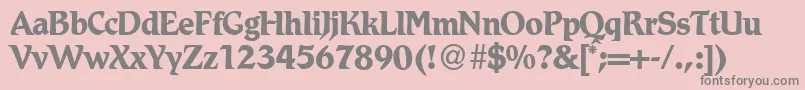 RomdbNormal Font – Gray Fonts on Pink Background