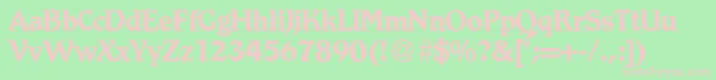 Police RomdbNormal – polices roses sur fond vert