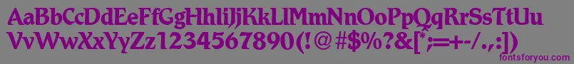 RomdbNormal Font – Purple Fonts on Gray Background